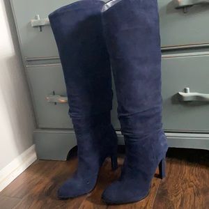 Ivanka Trump Blue Suede Boots sz 9